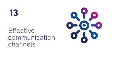 Number 13: Effective communication channels