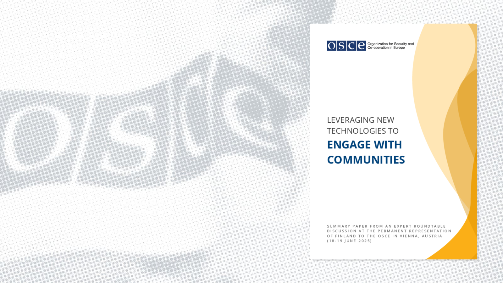 Leveraging new technologies to engage with communities