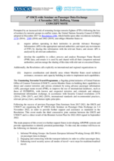 Concept note for 6th OSCE-wide Seminar on Passenger Data Exchange 
