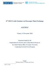 Agenda for 6th OSCE-wide Seminar on Passenger Data Exchange