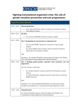 Agenda - Fighting transnational organized crime: the role of gender-sensitive prevention and exit programmes (webinar)