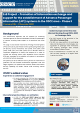 Promotion of information exchange and support for the establishment of Advance Passenger Information (API) systems in the OSCE Area – Phase II