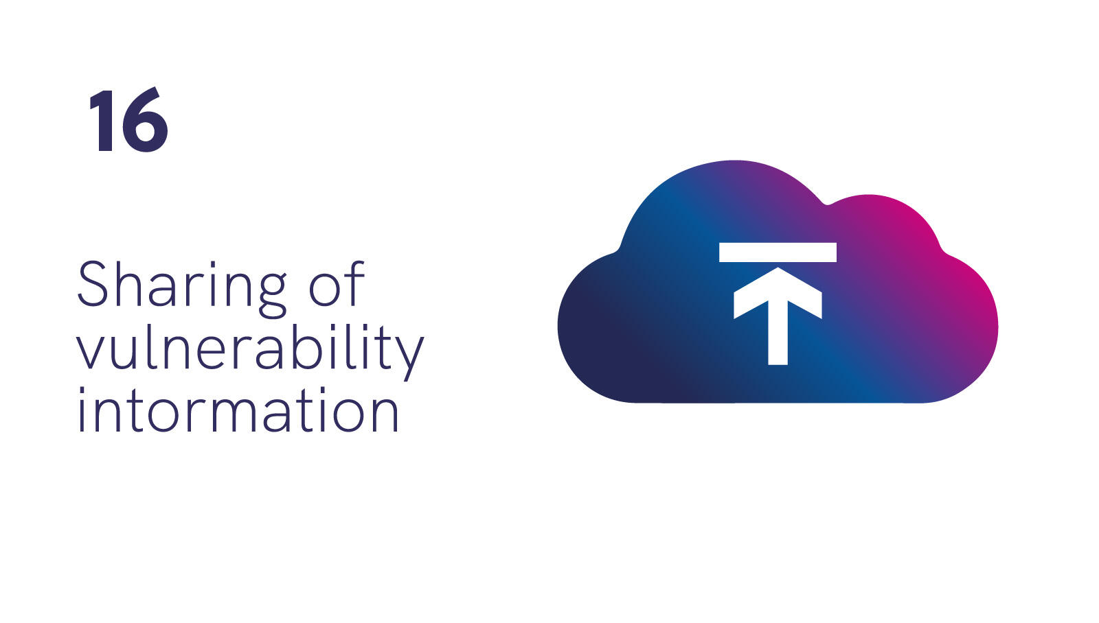 Number 16: Sharing of vulnerability intormation